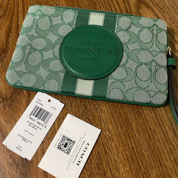 Coach Dempsey Large Corner Zip Wristlet - Picture 10 of 13